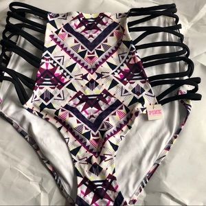 Pink Victoria’s Secret high waisted bikini bottom